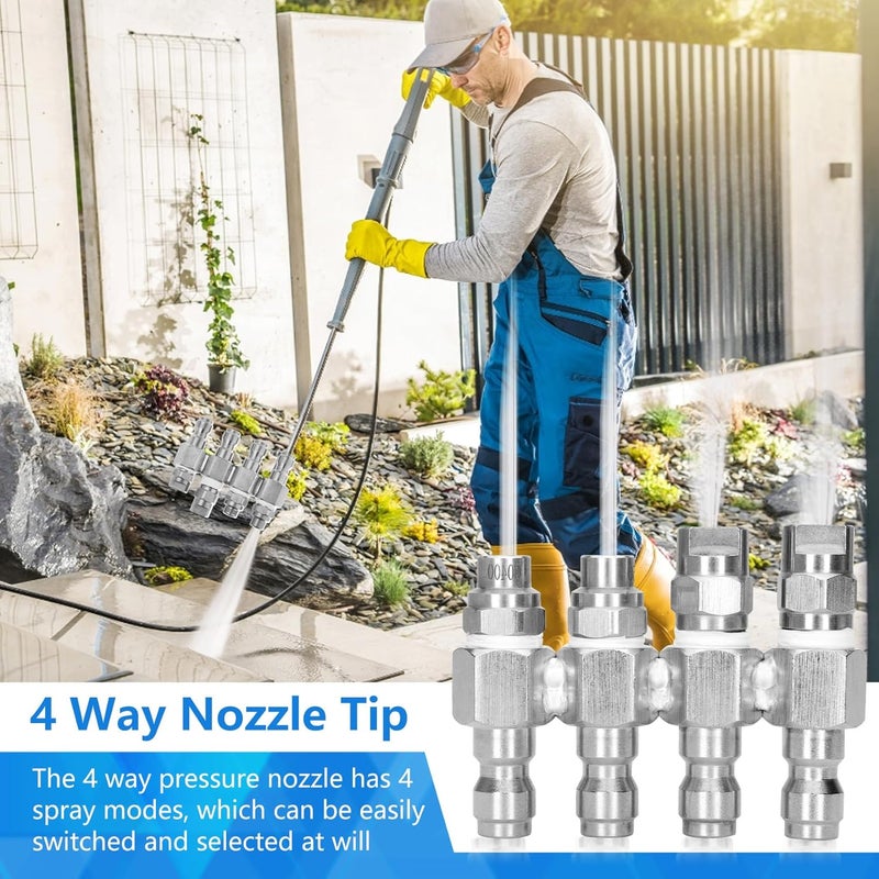 phabcf 4 Way Rod Nozzle suitable for 6 GPM Rod Pressure Washer Nozzle - Image 5